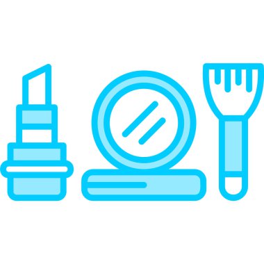 Makyaj simgesi, modern tasarım illüstrasyonu