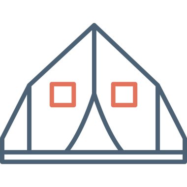 Çadır modern simge, vektör çizimi