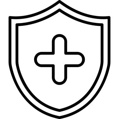 kalkan ikon vektör illüstrasyonu