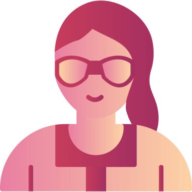 kadın web simgesi vektör illüstrasyonu