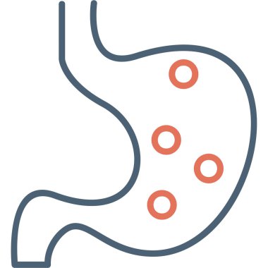 Mide ikonu. Web basit illüstrasyonu