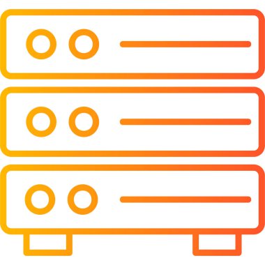 Sunucu. Web simgesi basit illüstrasyon