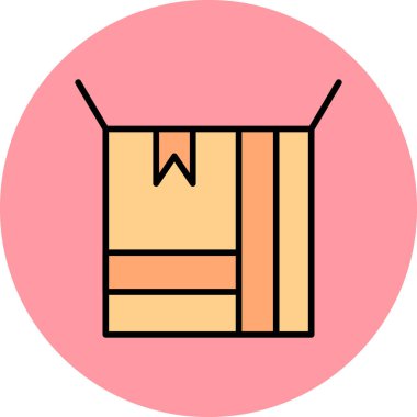 Açık kutu simgesi illüstrasyon izole vektör işareti simgesi