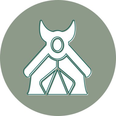 Çadır modern simge, vektör çizimi