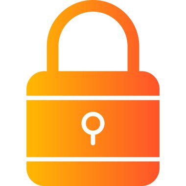 Asma kilit. Web simgesi vektör illüstrasyonu 