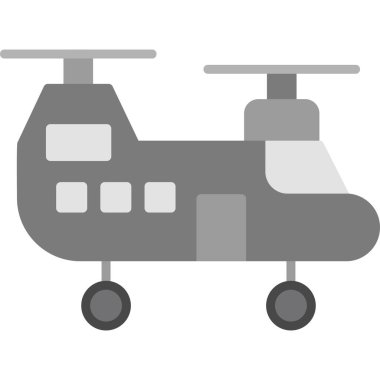 Askeri helikopter. Web simgesi basit illüstrasyon