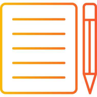 Not Defteri. Web simgesi basit illüstrasyon