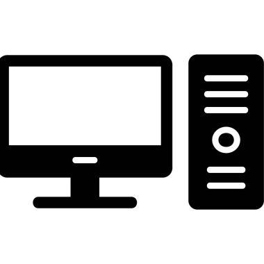 Bilgisayar. Web simgesi basit illüstrasyon