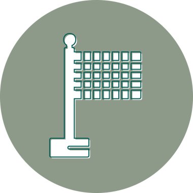 Bayrağı bitir. Web simgesi illüstrasyonu 