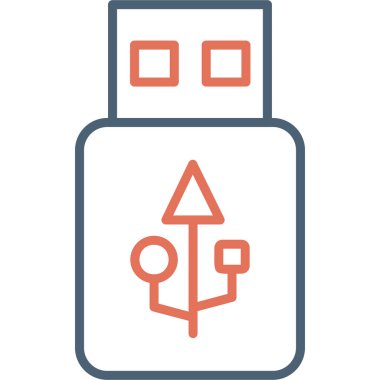 usb flash disk vektör illüstrasyonu