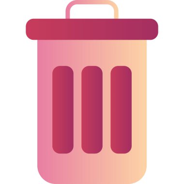 Çöp kutusu. Basit illüstrasyon