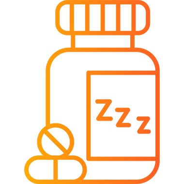 Uyku hapları web simgesi basit bir illüstrasyon