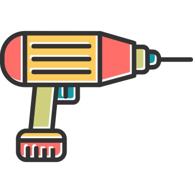 drilling machine, web icon simple illustration