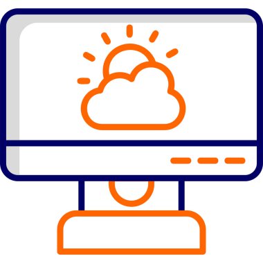 Hava durumu modern simgesi, vektör illüstrasyonu