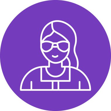 kadın web simgesi vektör illüstrasyonu