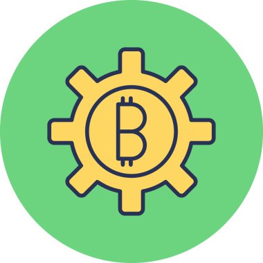 Bitcoin işareti. Basit bir çizim. Ayarlar