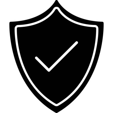 Kalkan. Web simgesi basit illüstrasyon