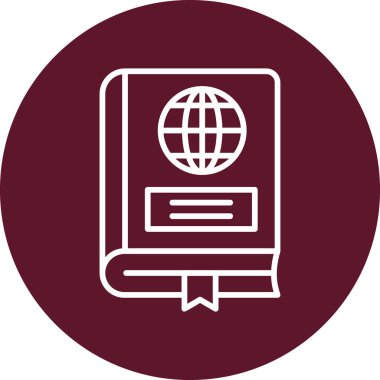 Coğrafya kitabı simgesi, modern tasarım illüstrasyonu