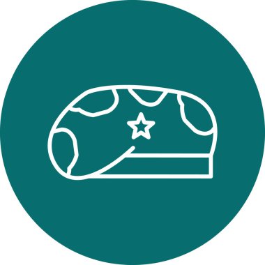 Ordu ikonu. Askeri kamuflajın düz çizimi. Askeri Şapka vektör simgesi