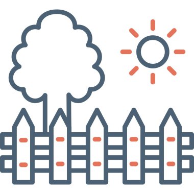 çit ağ simgesi basit vektör çizimi