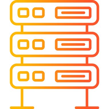 Sunucu. Web simgesi basit illüstrasyon