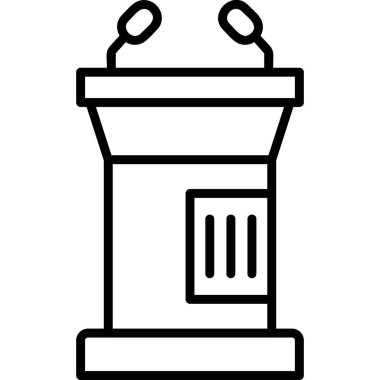 Lectern modern simgesi, vektör illüstrasyonu