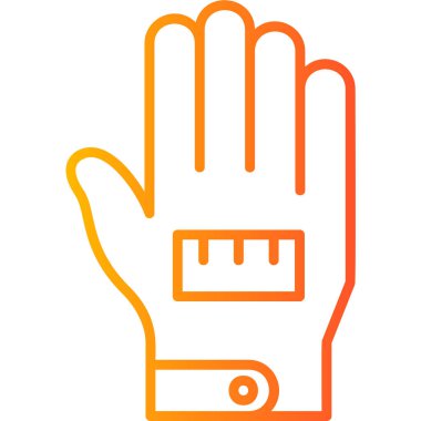 Bir parmak ikonu tutan el. vektör illüstrasyonu