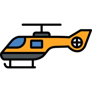 Helikopter. Web simgesi basit illüstrasyon