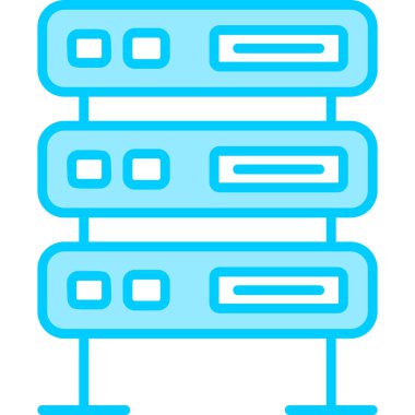 Sunucu. Web simgesi basit illüstrasyon