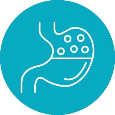 Mide simgesinin basit web illüstrasyonu