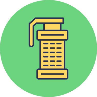  Sis bombası. Web simgesi vektör illüstrasyonu