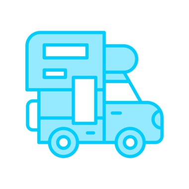 Kamp simgesi, modern tasarım illüstrasyonu