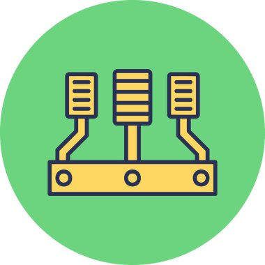 Araba hızlandırıcısı modern simge, vektör illüstrasyonu