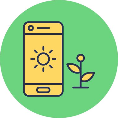 Güneş simgesinin vektör illüstrasyonu 