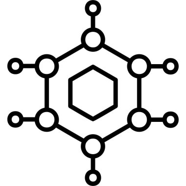Molekül. Web simgesi basit tasarım