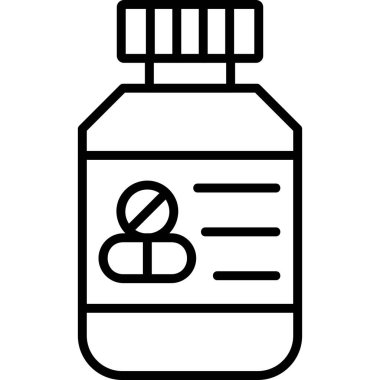 Pills bottle modern vector icon illustration