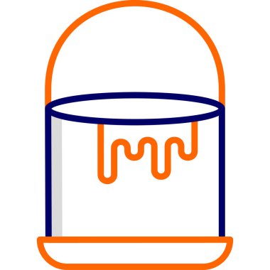 boya kovası simge vektör çizim