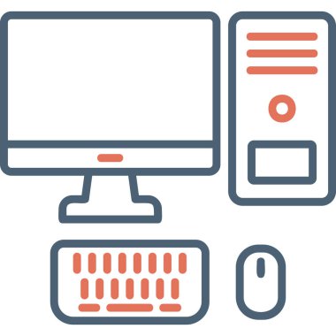 Bilgisayar. Web simgesi basit illüstrasyon