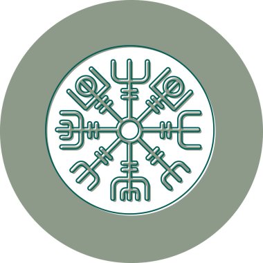 Viking Sikkesi vektör simgesi, basit illüstrasyon