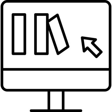 Bilgisayar ekranı. Web simgesi