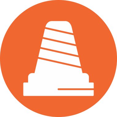 Trafik konisi modern simge, vektör illüstrasyonu