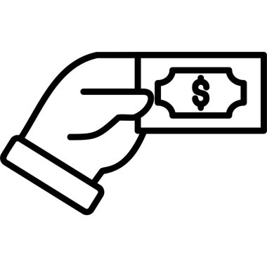 Tazminat. Web simgesi basit illüstrasyon