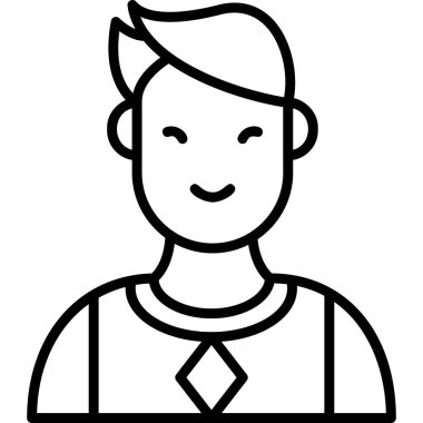 Mutlu çocuk yüzü, neşeli insan çizimi