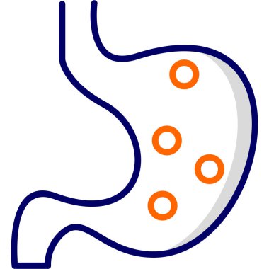 Mide ikonu. Web basit illüstrasyonu