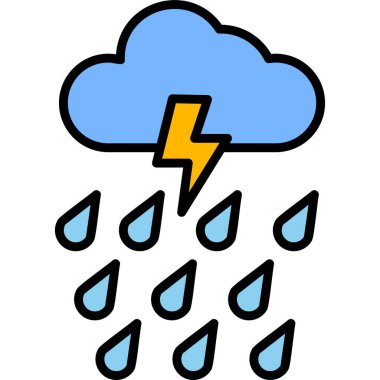 Rain modern vector icon illustration