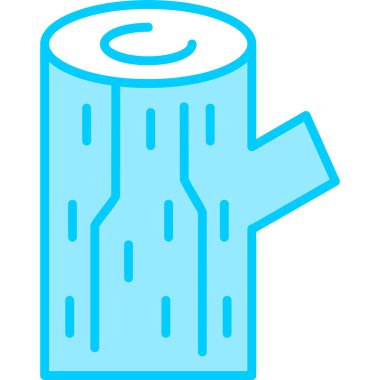 Ahşap ağ simgesi basit illüstrasyon 