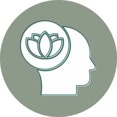 Sakin ol. Web simgesi basit illüstrasyon