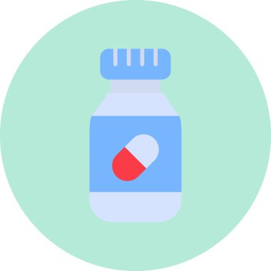 Tıbbi hap ikonu basit bir illüstrasyon