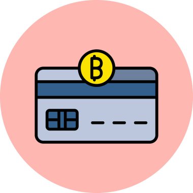 Bitcoin Bankacılık Kredi Kartı İllüstrasyonu 