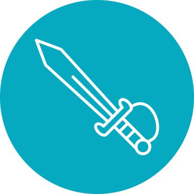 Kılıç. Web simgesi basit illüstrasyon 